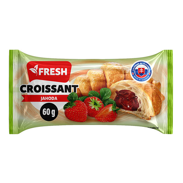 CROISSANT S JAHODOVOU NÁPLŇOU 60g FRESH