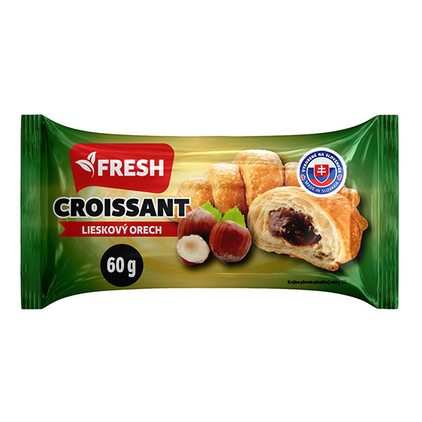 CROISSANT S LIESKOVO-ORIEŠKOVOU NÁPLŇOU 60g FRESH