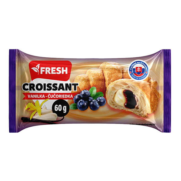 CROISSANT S VANILKOVO-ČUČORIEDKOVOU NÁPLŇOU 60g FRESH