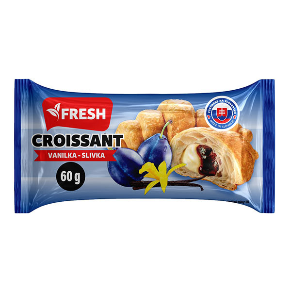 CROISSANT S VANILKOVO-SLIVKOVOU NÁPLŇOU 60g FRESH 