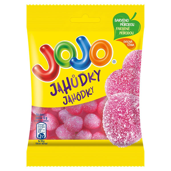 CUKRÍKY JOJO JAHÔDKY SÁČ. 80g BEZLEP