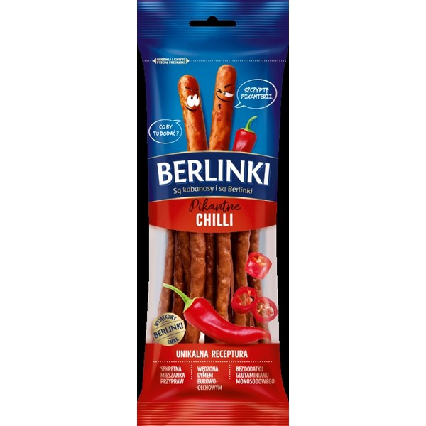 KLOBÁSKY KABANOS CHILLI MINI 85g OA BERLINKI