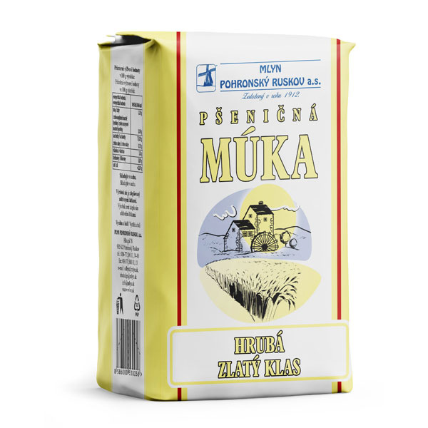 MÚKA HRUBÁ ZLATÝ KLAS 1kg MLYN POHRONSKÝ RUSKOV