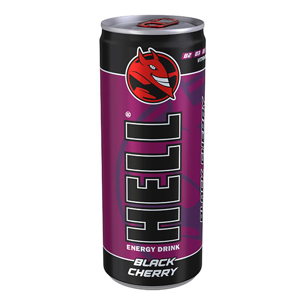 NÁPOJ ENERGETICKÝ HELL BLACK CHERRY 0.25l PLECH VRATNÝ OBAL