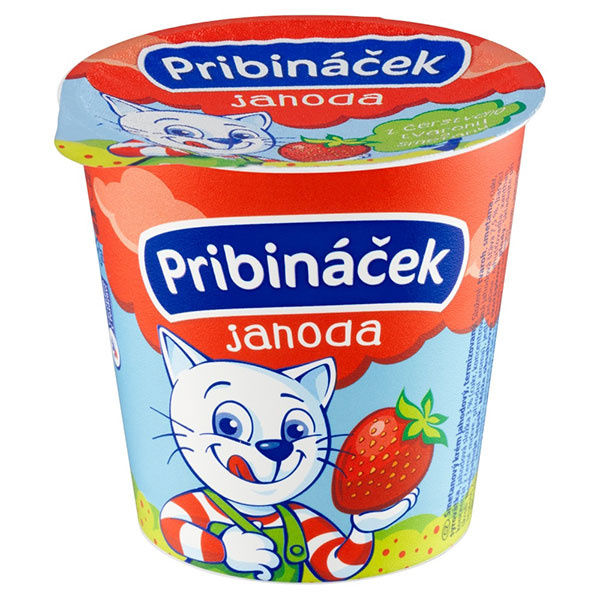 PRIBINÁČIK JAHODA VEĽKÝ 125g BEZLEP