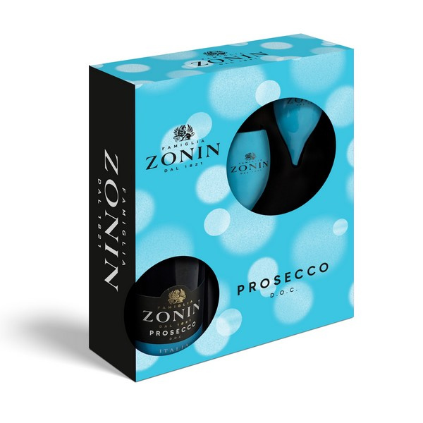 VÍNO PERLIVÉ PROSECCO ZONIN DOC 0.75l + 2 POHÁRE