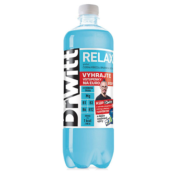 VODA DR WITT RELAX ČIERNA RÍBEZĽA-BRUSNICA-IBIŠTEK 0.75l PET VRATNÝ OBAL 